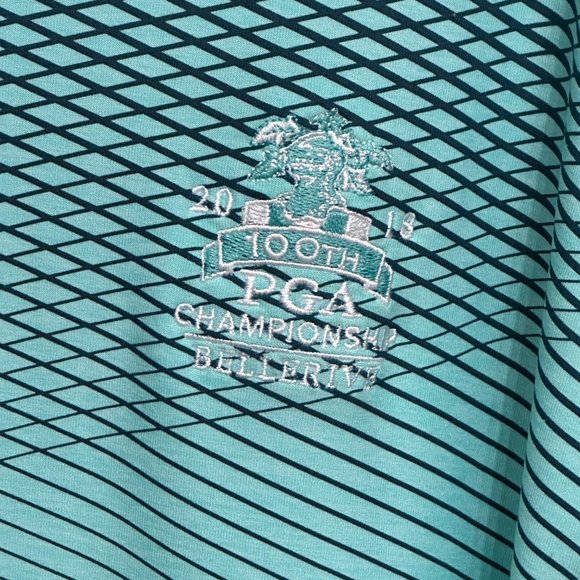 Under Armour Heatgear mens sz 2XL aqua PGA Championship collared 3 button golf s - Picture 3 of 14